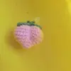 Nuevo Colgante de Fruta Tejido de Lana Naranja Fresca Manzana Melocotón Adornos para Colgar en el Coche