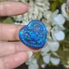 Labradorita natural de alto brillo pequeña margarita girasol Ankh pieza tallada piedra en bruto piedra lunar accesorio DIY colgante