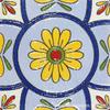 Azulejos Pequeños de Flores Amarillas 100X100 Azulejos de Flores Brillantes Esmaltados Mediterráneos Azulejos de Pared para Friso de Cocina Lavabo