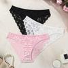 Roupa Íntima Transfronteiriça Feminina Tamanho Grande Renda Roupa Íntima Algodão Puro Crotch Antibacteriano Confortável Alta Elasticidade Renda Renda Calcinhas para Mulheres