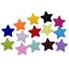 Tela flocada de 1,8 cm con estrella de cinco puntas en relieve, accesorios para el cabello hechos a mano, materiales decorativos, accesorios de ropa, accesorios