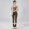 Sujetador Deportivo para Mujer con Almohadillas en el Pecho Espalda Bonita Cuello Halter Camiseta sin Mangas para Yoga Espalda Abierta con Tirantes Ropa de Entrenamiento de Pilates Conjunto de Fitness