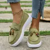 2026 Nuevos Zapatos de Mujer Suela Gruesa Mocasines Casuales Piel Mate Decoración de Cordones Zapatos Planos Zapatos de Moda para Mujer Zapatos Versátiles Cómodos