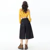 Nuevos en stock transfronterizos 2026 otoño mujer retro americano cintura alta adelgazantes holgados cortos de pierna ancha shorts de mezclilla