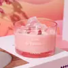 Vela de Vidrio de Cristal Langfine Desodorizante para Baño Fragancia Vela Aromática de Cera de Soja Hecha a Mano Venta al por Mayor