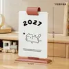 Proyecto Cultural y Creativo Gato Lindo Año 2027 Año de la Oveja Calendario de Registro de Escritorio de Dibujos Animados para Estudiantes de Alto Valor Adorno Pequeño