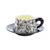 Regalo de Boda Chino para Recién Casados, Novios, Par de Tazas de Café para Compromiso, Caja de Regalo para Inauguración de Casa, Taza de Café