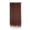 Extensiones de Cabello para Mujer, Peluca de Una Pieza con Cinco Clips, Pieza de Cabello Recto Realista, Fibra de Alta Temperatura, Cabello Recto Largo Invisible Sin Costuras