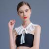 Primavera y verano 2024 nuevo chal pequeño plisado de gasa encaje plisado cuello alto todo a juego cuello de muñeca cuello falso niños