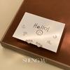 Dulces, exquisitos y de alto valor ins aretes únicos juego de seis piezas de personalidad a la moda combinables temperamento micro-incrustado aretes