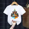 Moda Nueva Camiseta para Niños Genial Estampado de Patrón de Carreras Camiseta Infantil Linda Ropa Infantil Casual Tendencia