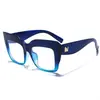 Europa y Estados Unidos nuevas gafas de montura grande anti-luz azul para mujer cuadradas de moda con tachuelas de arroz gafas de protección ocular transfronterizas se pueden equiparar con gafas de cerca