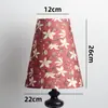 Pantalla de Lino Plisado Pastoral Floral Retro para Lámpara de Piso Colgante de Mesita de Noche de Dormitorio Hotel Accesorios