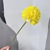 Flor de crisantemo de bola de una rama simulación flor de crisantemo de bola de una rama diente de león flor artificial decoración de arreglo floral en maceta para sala de estar transfronterizo