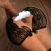 Lencería Seductora con Calados, Encaje Transparente, Diseño de Entrepierna Abierta, Tanga con Lazo y Tangas G