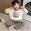 2025 Nuevo Otoño Primavera Delgado Manga Larga Lindo Niños Medianos y Grandes Pijamas Niños Dibujos Animados Conjunto Ropa de Casa