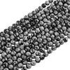 Pedra Floco de Neve Natural Contas Soltas Pulseira DIY Acessórios de Joia Contas Contas Pedra Sintética Contas Redondas Semi-Acabadas Atacado