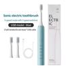 Escova de Dentes Elétrica Adulto, Escova de Dentes Inteligente com Cerdas Macias, Ultrassônica, À Prova d'Água para Uso Doméstico, Longa Duração da Bateria, Presente para Compras Corporativas