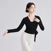 Conjunto de Roupa de Dança para Professoras, Novo Estilo de Verão, Emagrecedor, Assimétrico, Top Moderno Clássico de Dança de Alta Qualidade para Prática Diária
