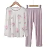 Conjunto de Pijama Infantil de Seda de Manga Longa, Fino e Respirável, Conjunto de Roupa para Verão com Ar Condicionado para Meninos e Meninas