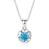 Colar de Trevo de Cinco Folhas em Prata de Lei S925 para Mulheres, Corrente de Clavícula Personalizada Estilo Coreano Cravejada com Diamantes, Pingente de Flor de Cinco Pétalas Moderno e Versátil Venda por Atacado