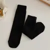 Calcetines Caídos Suxinaimin para Mujer, Calcetines de Algodón de Color Sólido para Otoño e Invierno, Estilo Coreano de Moda, Simples, Versátiles, Calcetines Largos