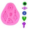 Colar Pingente Diamante Joias Silicone Molde Fondant Bolo Chocolate Molde DIY Baking Molde