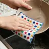 Paño de Cocina de Lunares, Toalla de Mano con Cordón, Toalla Cuadrada Pequeña, Trapo de Cocina, Estropajo Multiusos de Terciopelo Coral