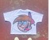 Camiseta Gráfica Harajuku Retro Estampa de Cabeça de Anime y2k Top Street Oversized Camiseta Gótica Anime Manga Curta
