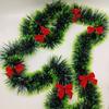 Decoración navideña tira de lana verde oscuro borde blanco nueva decoración festiva de celebración navideña y de bodas tira de color borde de copo de nieve