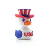 Pato de Venda Quente Transfronteiriça para o Dia da Independência, Modelo de Ornamento Decorativo de Pato para o 250º Aniversário Americano, Peça de Exibição de Artesanato, Pato de Banho