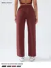 Pantalones de Yoga Deportivos de Pierna Ancha para Mujer Cintura Media-Alta Serie Casual Adelgazante Pantalones Rectos Americanos