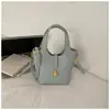 Bolso Cubo de Moda y Estilo Cesta para Mujer, Nuevo Modelo 2026, Elegante Color Sólido con Textura de Lichi, Bolso de Hombro y Cruzado de Nicho