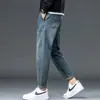 Disponibles en pantalones cortos/pantalones largos, jeans vintage de otoño para hombre, pantalones tipo harén holgados, pantalones elásticos para hombre