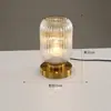 Lámpara de Mesa LED Minimalista Moderna Lámpara de Mesita de Noche para Niña Decoración de Estudio Luz Nocturna de Vidrio Luz Ambiental para Dormitorio