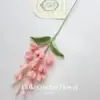 Ramo Multicolor Tejido a Crochet de Lana Hecho a Mano Flor Lila Flor Artificial Arte Decoración de Escritorio para el Hogar Regalo Venta al por Mayor