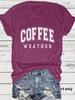 Amazon eBay nueva moda manga corta patrón CAFÉ verano tendencia europea y americana camiseta de mujer top de mujer en stock