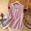 Chaleco Nuevo Dulce Bordado sin Mangas para Mujer 100% Top Delgado para Ropa Exterior y Ropa Interior para Verano