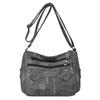 Bolsa Transversal Nova Feminina Transfronteiriça Moda para Mulheres de Meia-idade Bolsa Feminina Elegante Versátil Couro Macio Grande Capacidade Multicamadas Bolsa de Ombro