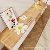 Alfombrilla moderna minimalista de PVC con estampado hueco, semitransparente, para mueble de TV de sala de estar, zapatero de entrada, impermeable, lavable, personalizable