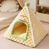 Casa para Perro para Otoño e Invierno, Cálida y Divertida, Casa para Gato con Forma de Tienda Triangular, Nido para Mascotas Seguro y Protegido, Estilo Casa, para Perros