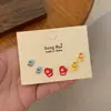 Set de Aretes Navideños Lindos de Dibujos Animados Venta al por Mayor Diseño de Muñeco de Nieve, Reno, Papá Noel, Campana Aretes Festivos para Estudiantes