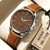 Reloj Casual Nuevo para Hombre 2026, Reloj Luminoso de Alta Gama de Moda, Reloj de Pulsera de Cuarzo para Hombre con Correa de Cuero al por Mayor
