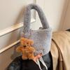 Bolso Cubo de Peluche Portátil Otoño e Invierno para Mujer 2026 Nueva Moda Bolso Peludo Cruzado Bolso de Hombro de Alta Gama