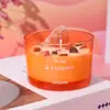 Vela de Vidrio de Cristal Langfine Desodorizante para Baño Fragancia Vela Aromática de Cera de Soja Hecha a Mano Venta al por Mayor