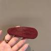 Pinza para el pelo de lunares con lazo rojo Ancora estilo francés Pinza para flequillo de estampado de leopardo para mujer Pinza de pico de pato para mechones rotos laterales todo en uno