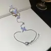 Pulsera Anillo Integrado Flor de Zirconia Ultra Brillante Transfronteriza Europea y Americana, Pulsera de Lujo Ligero de Gama Alta con Sentido del Diseño, Joyería para Mujer