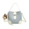 2026 Nuevo Bolso de Mano de Gama Alta con Patrón de Lichi, Bolso Cubo para Mujer, Bolso de Hombro Elegante y Versátil, Bolso Cruzado de Moda y Tendencia