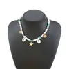 N13549 Collar con Colgante de Estrella de Mar de Concha de Perla Artificial Estilo Océano de Verano Cadena para Clavícula Estilo Vacaciones para Mujer Collar Hecho a Mano con Cuentas