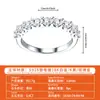Venta Caliente Transfronteriza Anillo de Banda Media Eternidad de Plata de Ley S925 Moda Estilo Temperamento Anillo Versátil para Uso Diario para Mujeres Venta al por Mayor Dropshipping
